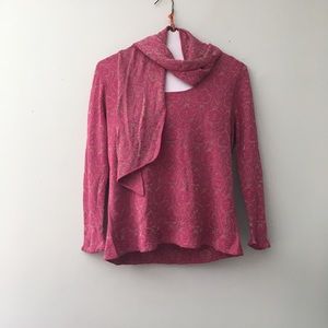 Pink and gold pattern top